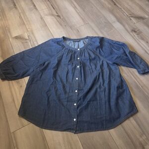 Lane Bryant Denim Blue Top